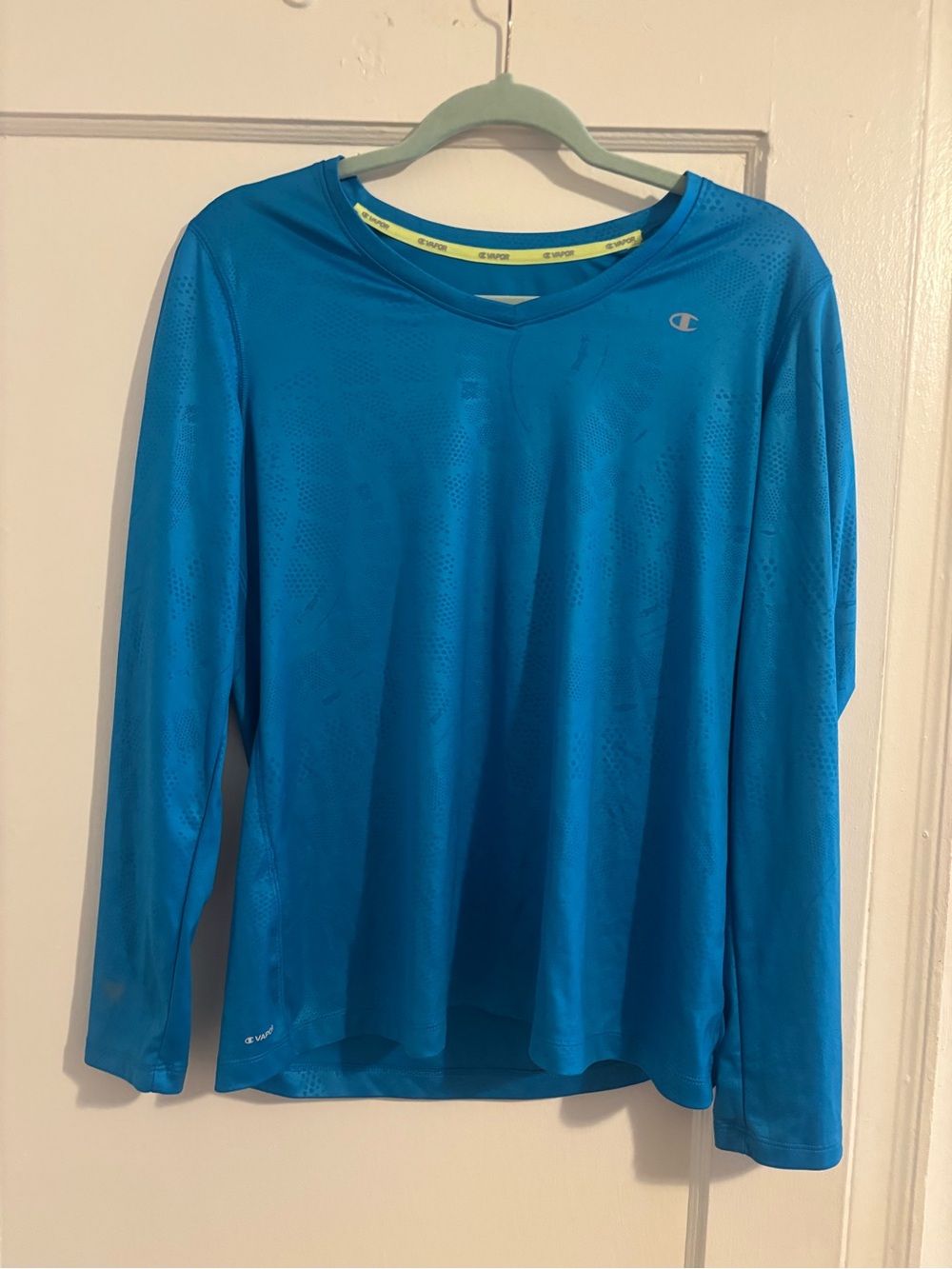 Champion Women’s Long-Sleeve Performance Tee in Bright Blue